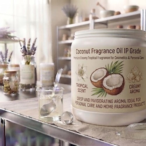 Coconut Fragrance Oil IP Grade – Premium Creamy Tropical Fragrance for Cosmetics & Personal Care bulk wholesale