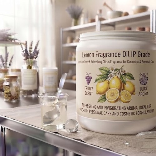 Lemon Fragrance Oil IP Grade – Premium Zesty & Refreshing Citrus Fragrance for Cosmetics & Personal Care bulk wholesale