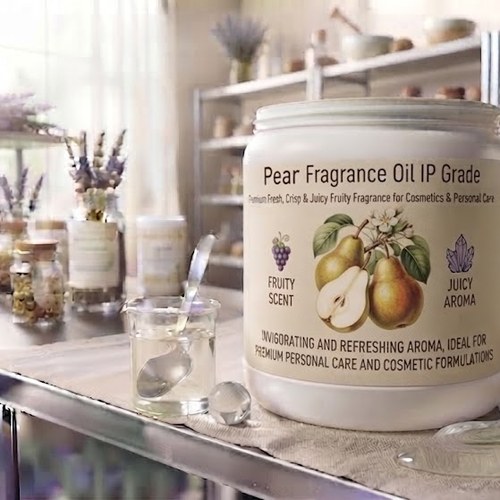 Pear Fragrance Oil IP Grade – Premium Fresh, Crisp & Juicy Fruity Fragrance for Cosmetics & Personal Care bulk wholesale