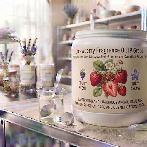 Strawberry Fragrance Oil IP Grade – Premium Sweet, Juicy & Luscious Fruity Fragrance for Cosmetics & Personal Care bulk wholesale