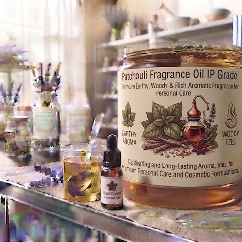 Patchouli Fragrance Oil IP Grade – Premium Earthy, Woody & Rich Aromatic Fragrance for Cosmetics & Personal Care bulk wholesale
