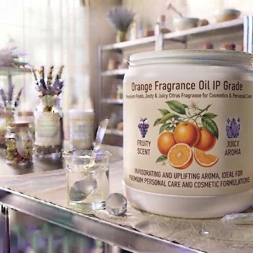 Orange Fragrance Oil IP Grade – Premium Fresh, Zesty & Juicy Citrus Fragrance for Cosmetics & Personal Care bulk wholesale