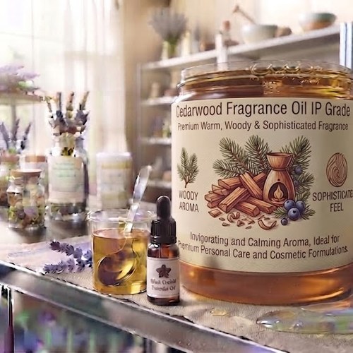 Cedarwood Fragrance Oil IP Grade – Premium Warm, Woody & Sophisticated Fragrance bulk wholesale